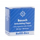 Papel articular BK-1001 azul  Bausch - Reposición de 300 unidades, en cartón. 