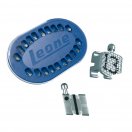 1 caso Mini-Roth 018 Leone - 20 brackets con bola en caninos y premolares,
