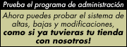 Prueba el programa de administraci&oacute;n de productos !